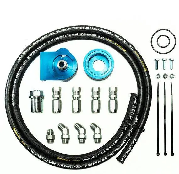 Pacbrake | Universal Mounting Remote Oil Filter Kit For Cummins Engines With Filter Thread Of 1 1 / 8 Inch X 16 Un 1