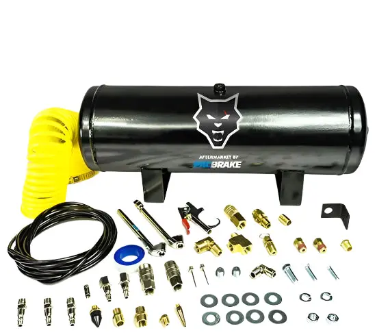 Pacbrake | 2.5 Gallon Carbon Steel Premium Air Tank Kit Consists Of Air Tank Airline Air Nozzle Air Accessories Fittings And Fasteners 1