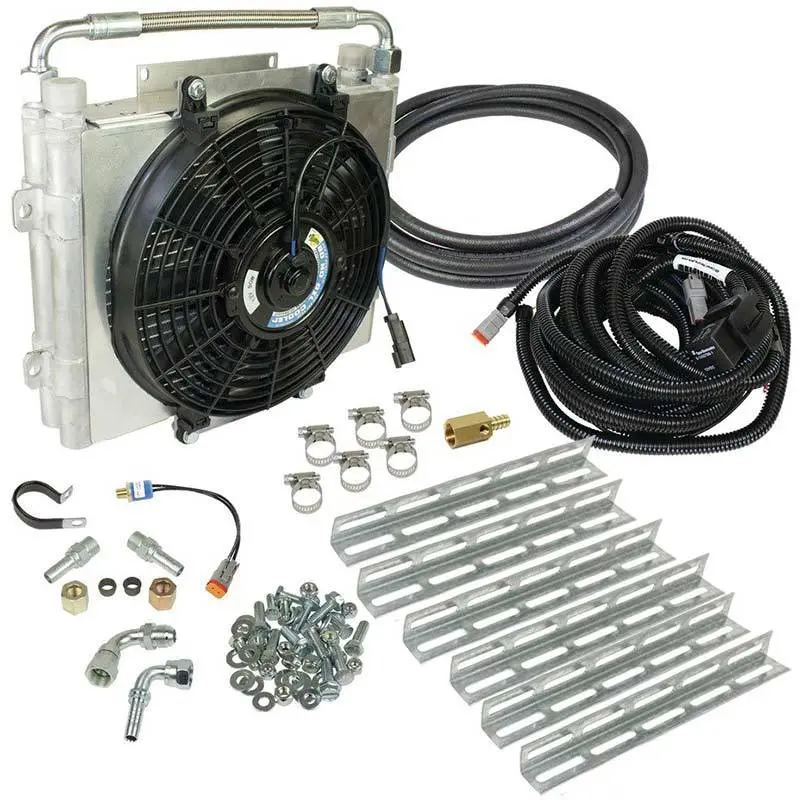 Bd Diesel | Xtrude Double Stacked Transmission Cooler With Fan - Complete Kit 5/8 Inch Lines 1