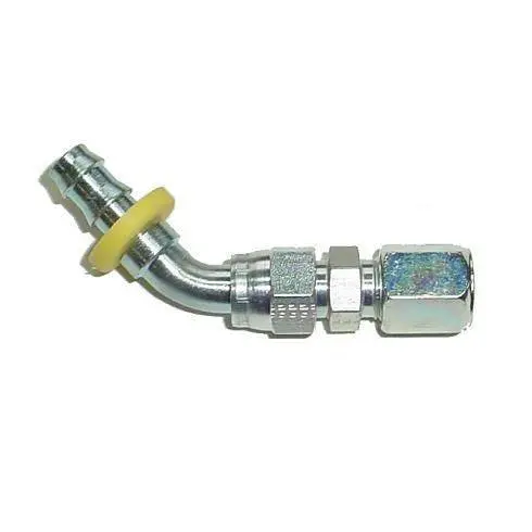Glacier Diesel Power | Parker 3/8 Inch Compression To 3/8 Inch Pushlock 45 Degree Adapter (Steel) 1