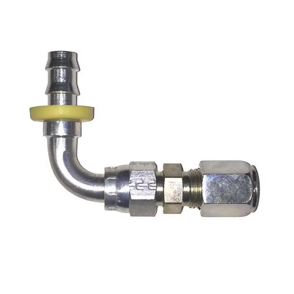 Glacier Diesel Power | Parker 3/8 Inch Compression To 3/8 Inch Pushlock 90 Degree Adapter (Steel) 1