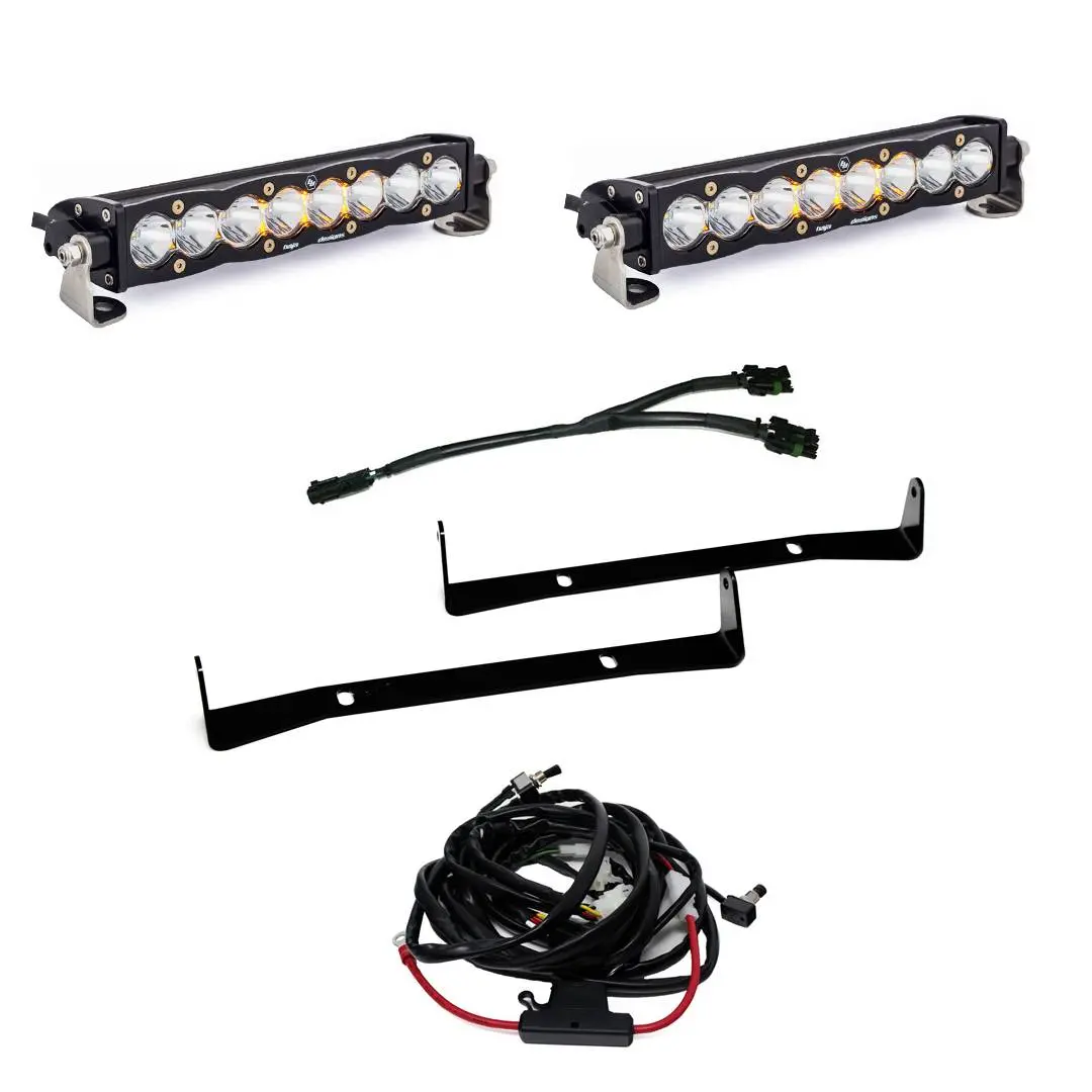 Baja Designs | 2014-2018 Toyota 4Runner Dual 10 Inch Clear S8 Upper Grille Light Kit 1