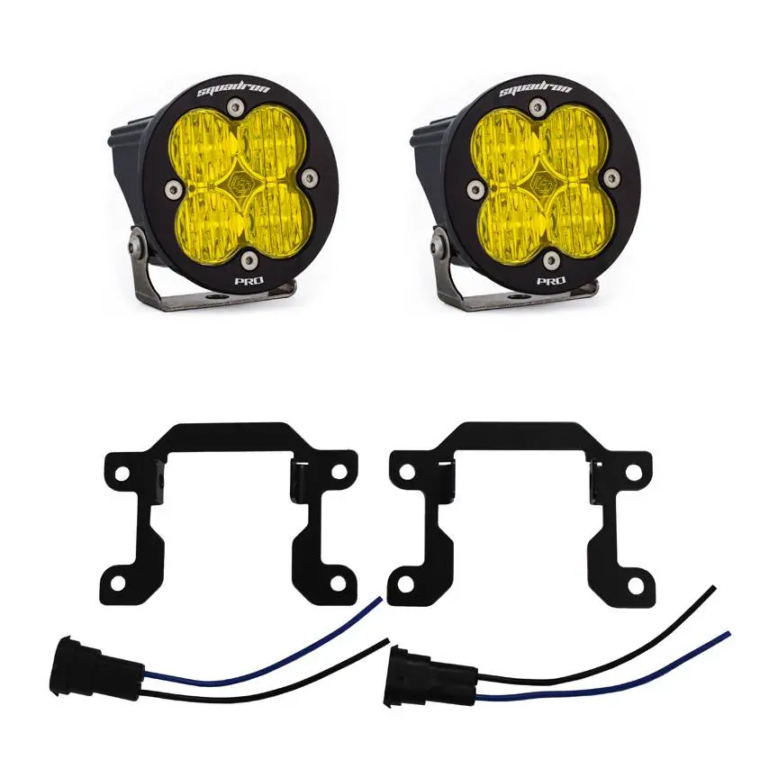 Baja Designs | 2019-2024 Dodge Ram 2500 / 3500 Big Horn Squadron Sport Amber Fog Pocket Light Kit 1
