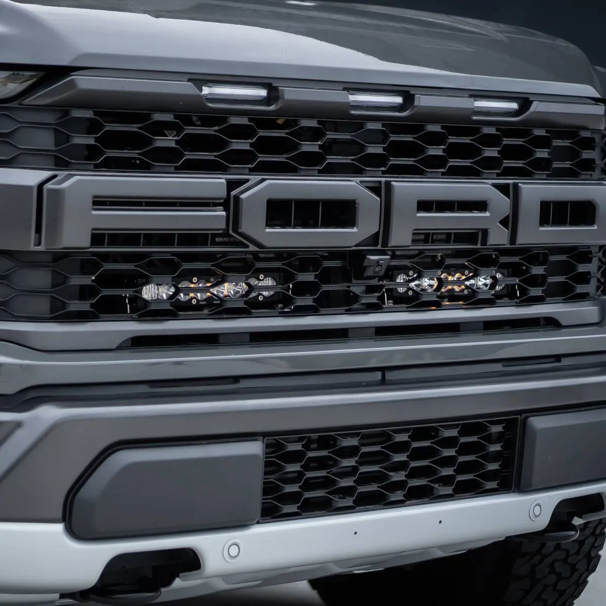 Baja Designs | 2021+ Ford Raptor S8 10 Inch Amber Driving Combo Behind Grille Light Kits | 448066 1
