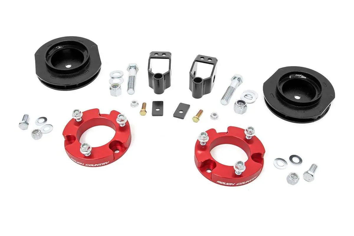 Rough Country | 2010-2023 Toyota 4Runner 2Wd / 4Wd Anodized Red 2 Inch Lift Kit | 767Red 1