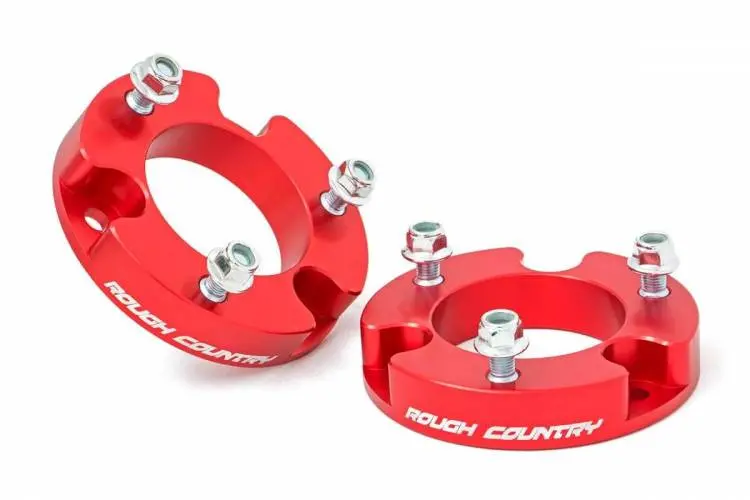 Rough Country | 2005-2023 Toyota Tacoma 2Wd / 4Wd Anodized Red 2 Inch Leveling Kit | 744Red 1