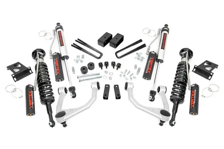 Rough Country | 2007-2021 Toyota Tundra 4Wd 3.5 Inch Lift Kit - Vertex Adjustable Coilovers With Vertex Adjustable Rear Shocks 1