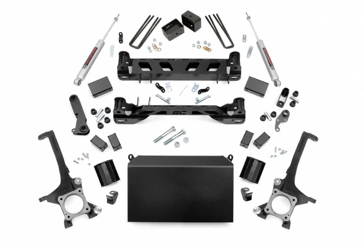 Rough Country | 2016-2021 Toyota Tundra 2Wd / 4Wd 4 Inch Lift Kit - Strut Spacers With N3 Rear Shocks 1