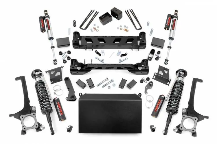 Rough Country | 2016-2021 Toyota Tundra 4Wd 6 Inch Lift Kit - Vertex Adjustable Coilovers With Vertex Adjustable Rear Shocks 1