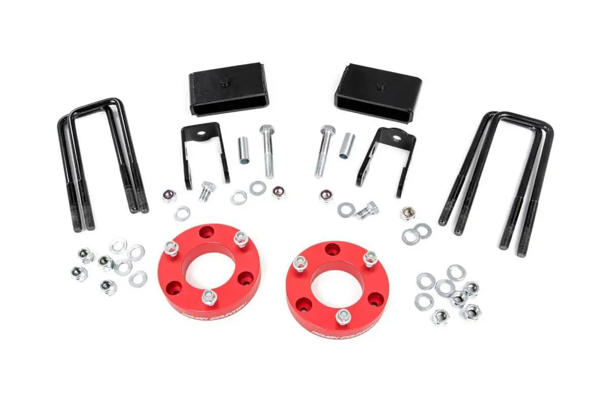 Rough Country | 2016-2024 Nissan Titan Xd 2Wd / 4Wd 2 Inch Lift Kit - Anodized Red 1