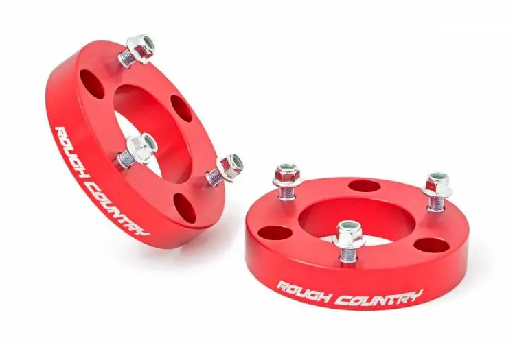 Rough Country | 2004-2024 Nissan Titan 2Wd / 4Wd 2 Inch Leveling Kit - Anodized Red 1