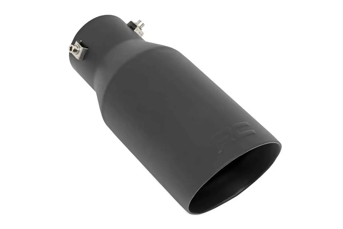 Rough Country | Black Exhaust Tip Rc Logo 2.5 Inch To 3 Inch Pipe 1