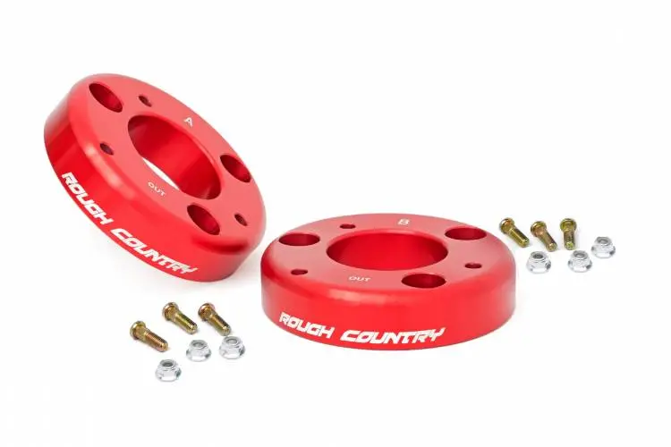 Rough Country | 2009-2013 Ford F150 2Wd / 4Wd 2 Inch Leveling Kit - Anodized Red 1