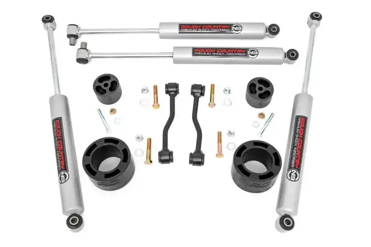 Rough Country | 2020-2024 Jeep Gladiator Jt 4Wd 2.5 Inch Leveling Kit With M1 Monotube Shocks 1