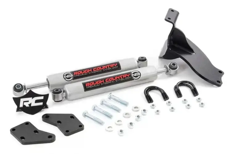 Rough Country | 2014-2026 Dodge Ram 2500 / 2013-2026 3500 4Wd Dual N3 Steering Stabilizer 1