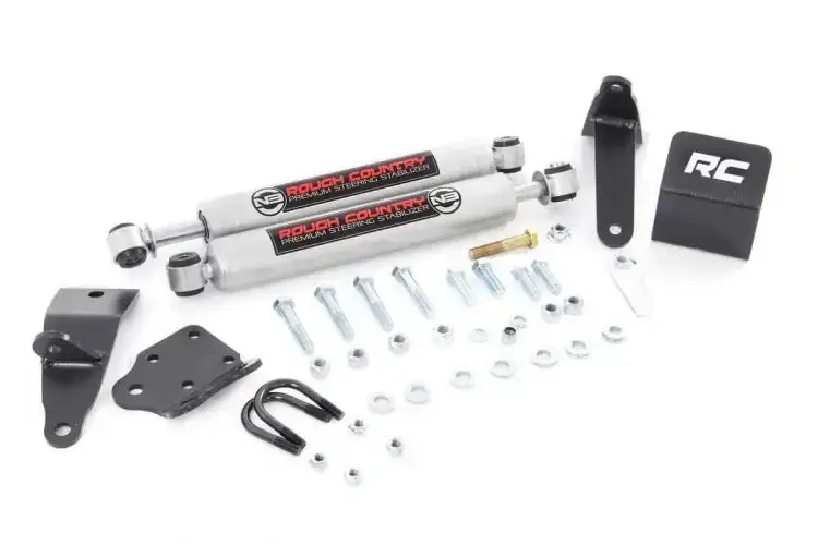 Rough Country | 2003-2013 Dodge Ram 2500 / 2003-2012 3500 4Wd Dual N3 Steering Stabilizer - For 2-8 Inch Lifted Applications 1