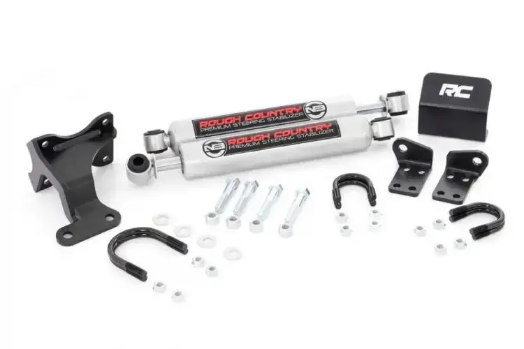 Rough Country | 2007-2018 Jeep Wrangler Jk Dual N3 Steering Stabilizer | 2-8 Inch Lift 1