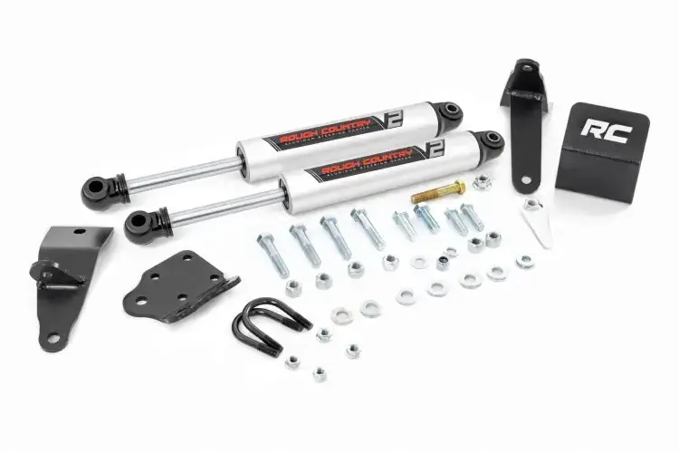 Rough Country | 2003-2013 Dodge Ram 2500 / 2003-2012 3500 4Wd Dual V2 Steering Stabilizer 1