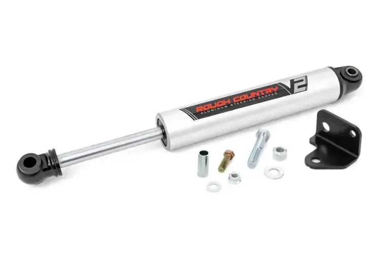 Rough Country | 2007-2018 Jeep Wrangler Jk V2 Steering Stabilizer With Relocation Bracket | 8730670 1