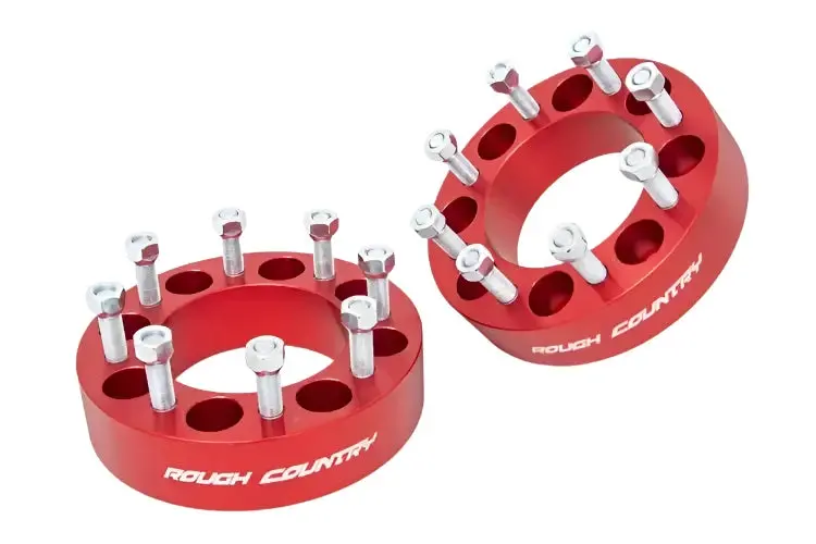 Rough Country | 1994-2011 Dodge Ram 2500 / 3500 4Wd 2 Inch Wheel Spacers - Anodized Red 1