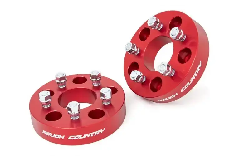 Rough Country | 2007-2018 Jeep Wrangler Jk 1.5 Inch Anodized Red Wheel Adapters 1