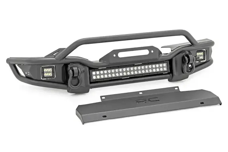 Rough Country | Jeep Gladiator Jt / Wrangler Jk / Jl Front Winch Bumper With Skid Plate | 10647 1