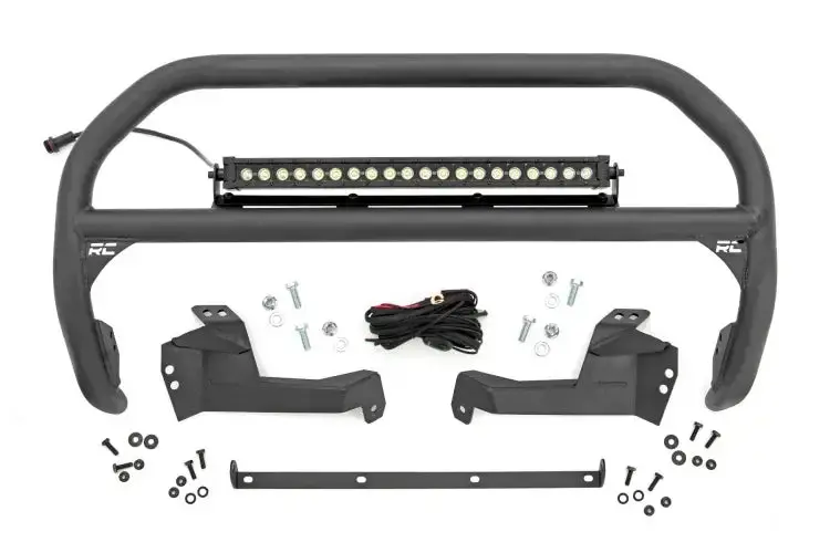 Rough Country | 2021-2023 Ford Bronco Sport 4Wd Nudge Bar - Black Series Light With White Drl 1
