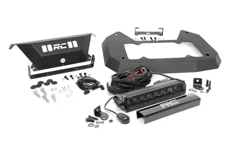 Rough Country | 2018-2024 Jeep Wrangler Jl 4Wd Spare Tire Carrier Delete Kit With Black Light Kit 1