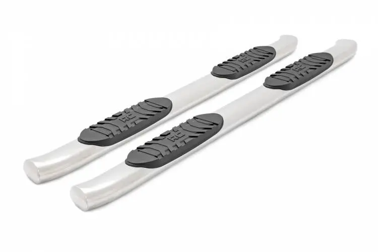 Rough Country | 2019-2024 Gm Sierra / Silverado Crew Cab Stainless Oval Steps 1
