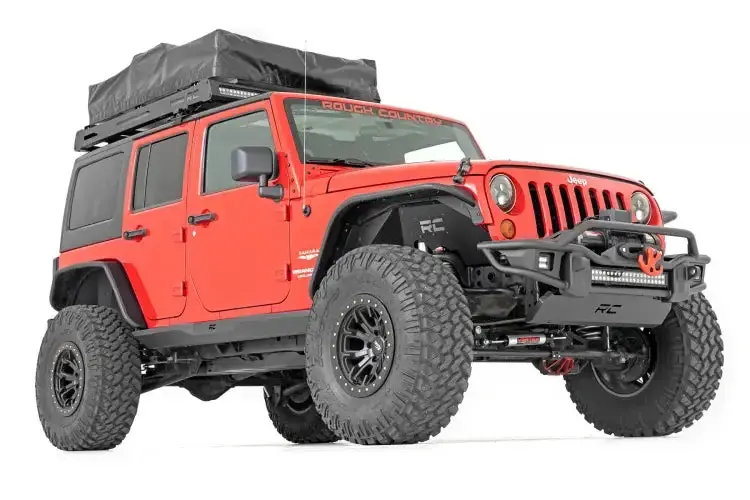 Rough Country | 2007-2018 Jeep Wrangler Jk Unlimited 4 Door Heavy Duty Rock Sliders *Discontinued* 2