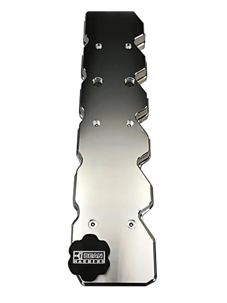 Beans Diesel | 03-05 Cummins Billet Flat Top Valve Cover With Dual Ccv Outlets No Logo Or Bean Machine Logo Billet Aluminum - Comes With Oil Cap Cover 1