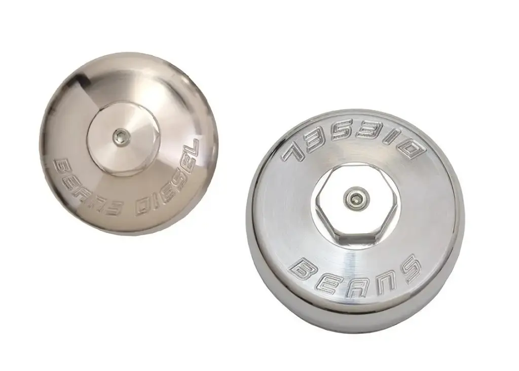 Beans Diesel | Bean Machine Billet 6.4L Power Stroke Upper Fuel Filter And Oil Filter Cap Kit 1