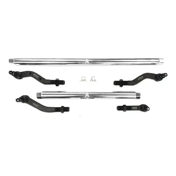 Apex Chassis | 2007-2018 Jeep Wrangler Jk 2.5 Ton Steering Kit - Polished Aluminum 1