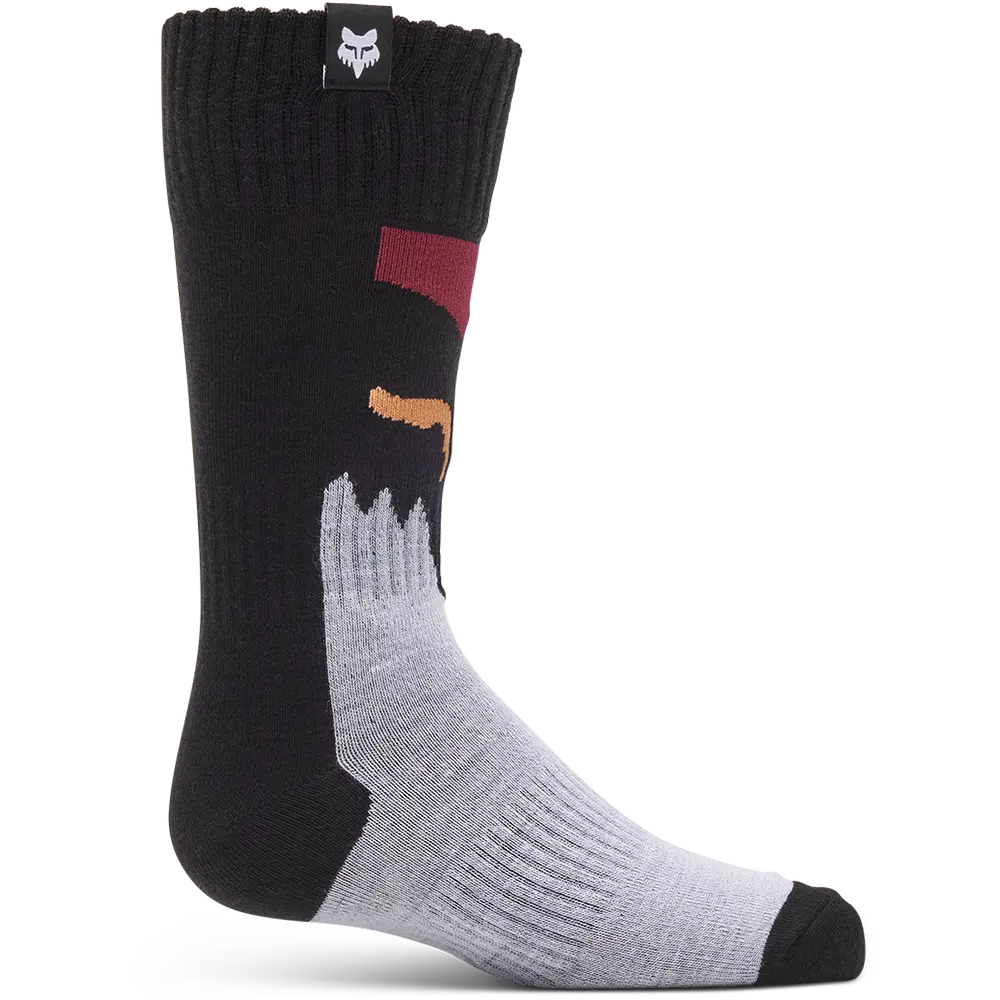 Fox 180 Youth Flora Socks (Black/White) 1