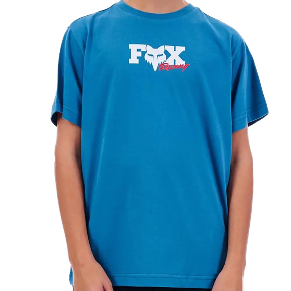 Fox Checkered Boys Ss Tee (Banaff Blue) 1