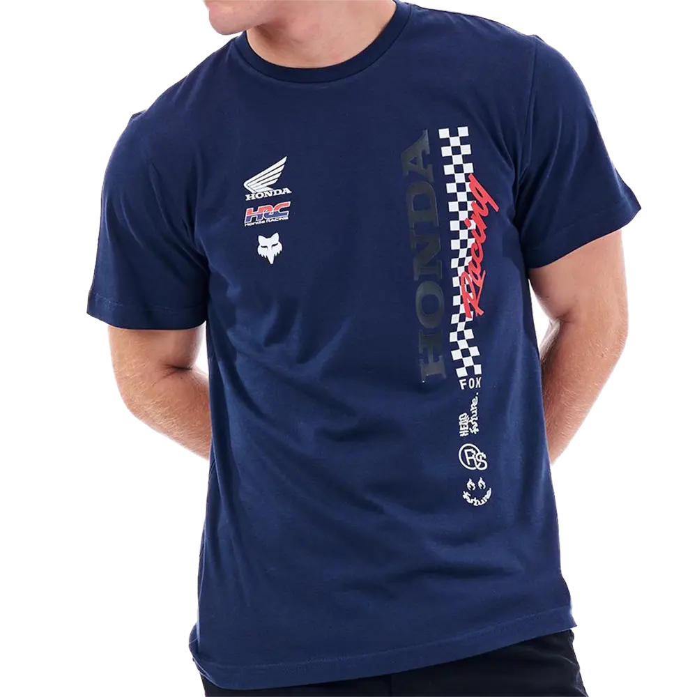 Fox Honda Checkered Boys Ss Tee (Summit Navy) 1