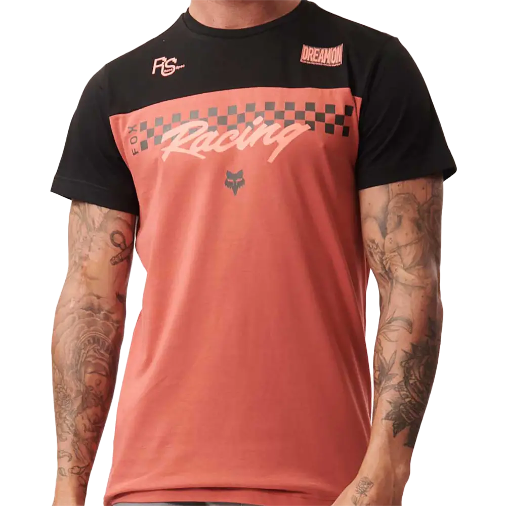 Fox Ribbon Ss Tee (Black/Tandoori Spice) 1