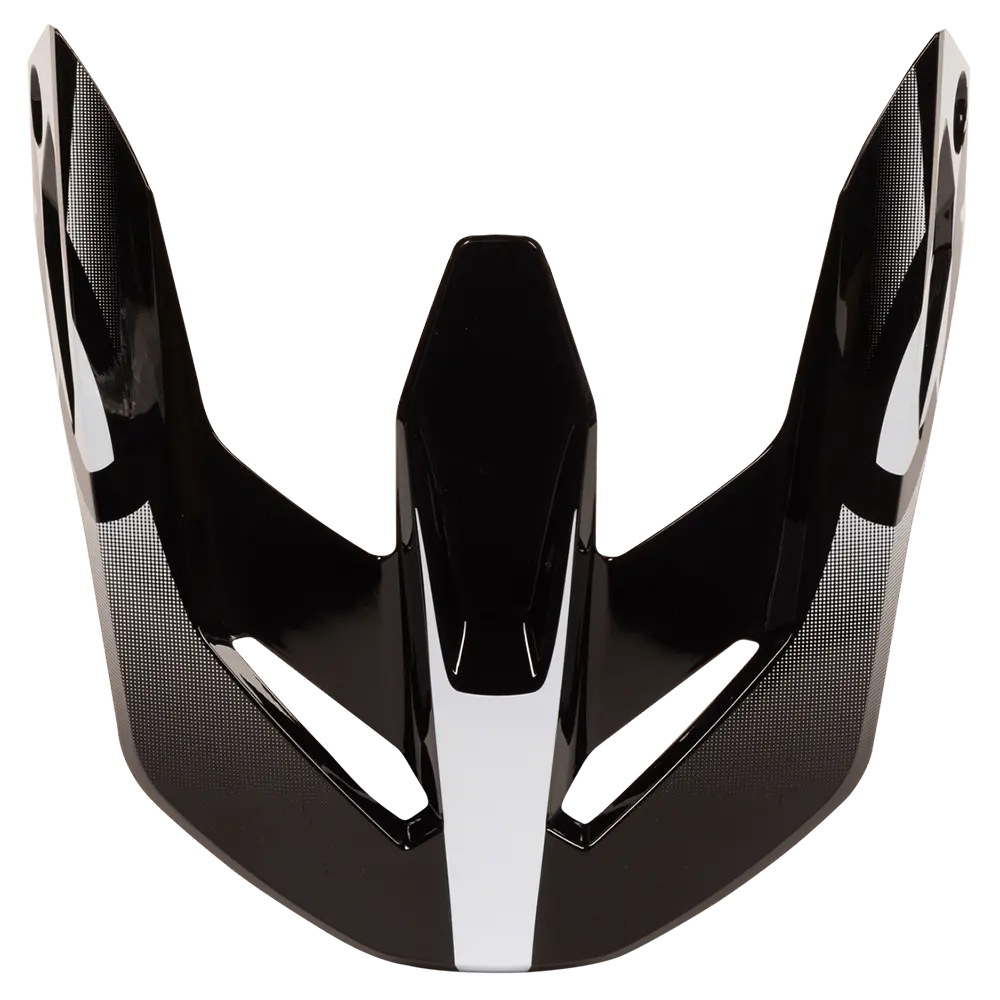 Fox V1 Leed Helmet Visor/Peak Gloss (Black/White) 1