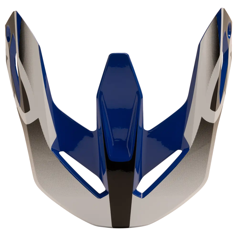 Fox V1 Leed Helmet Visor/Peak Gloss (Blue/White) 1