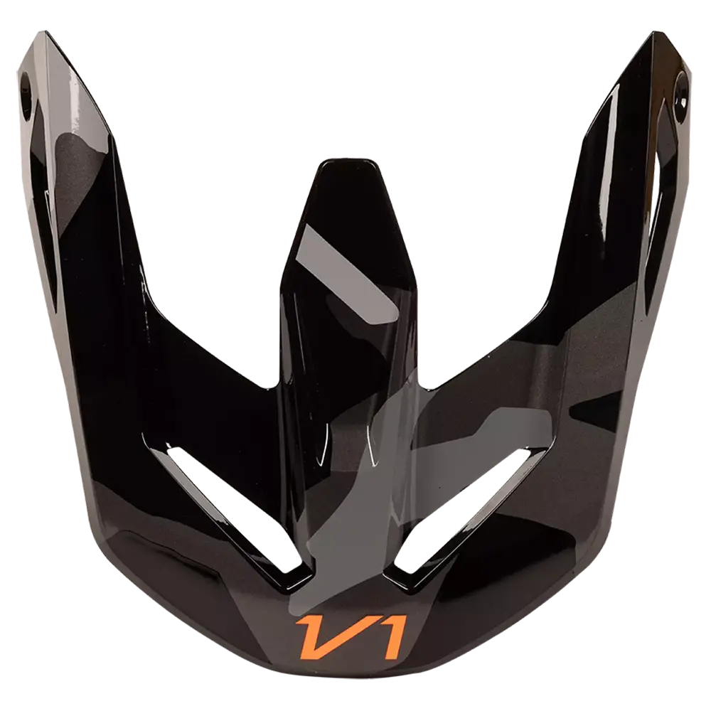 Fox V1 Youth Bnkr Helmet Visor/Peak Gloss (Grey Camo) 1