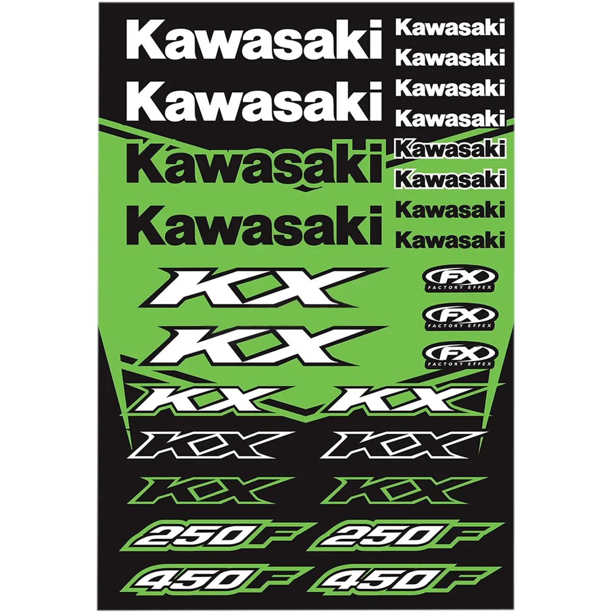 Factory Effex Kawasaki Kx Oem Universal Sticker Pack (22-68130) 1