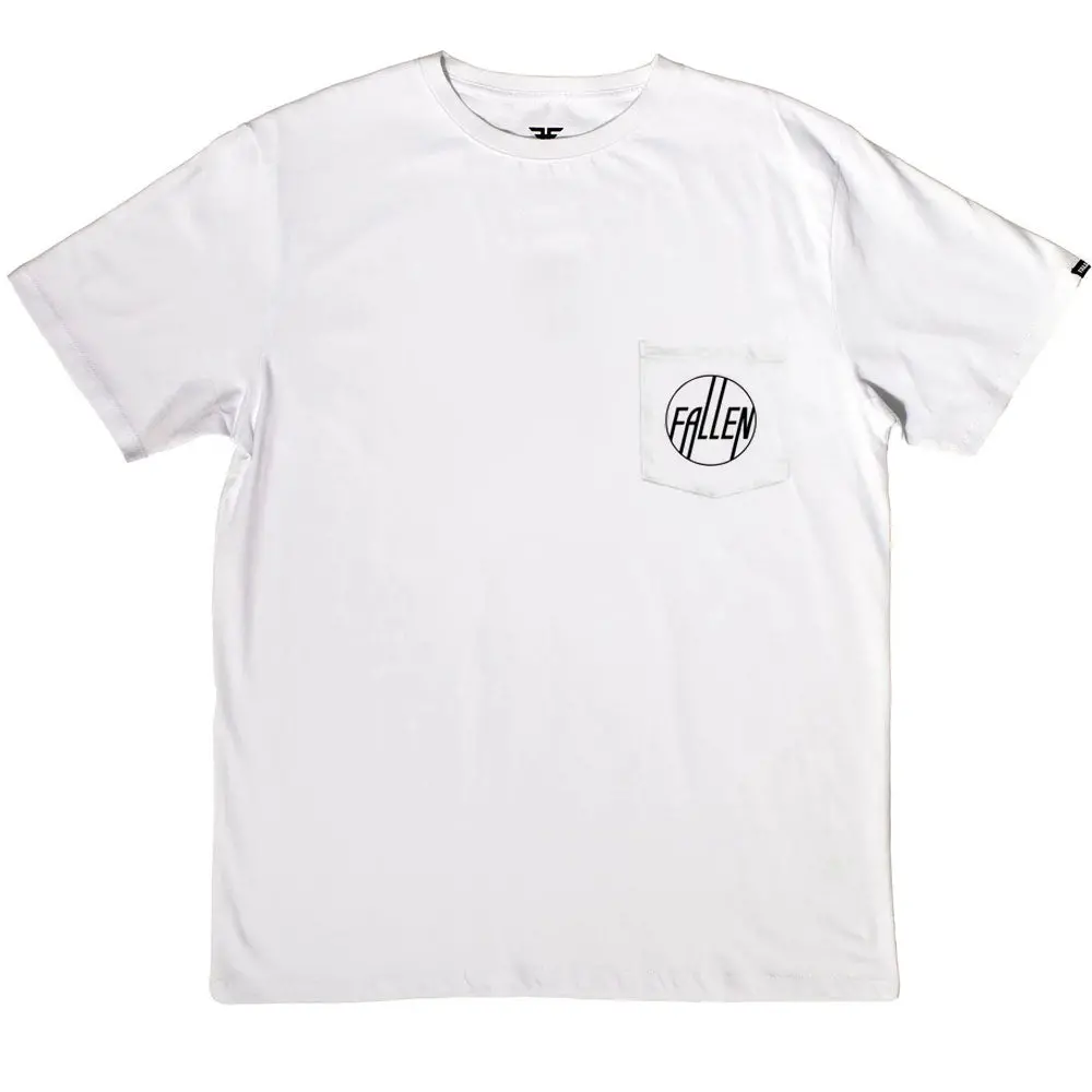 Fallen Circle Pocket T-Shirt (White) 1