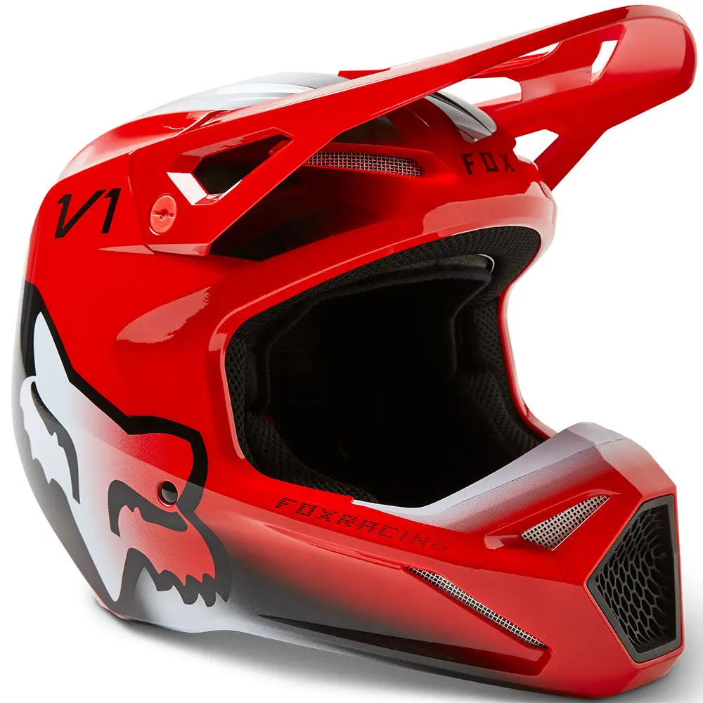 Fox V1 Toxsyk Helmet - Dot/Ece (Fluo Red) 1