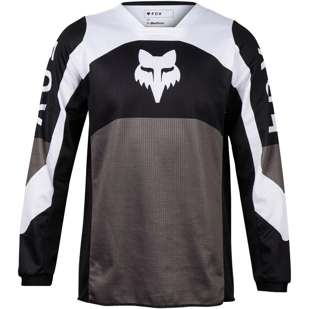 Fox Youth 180 Nitro Jersey (Black/Grey) 1