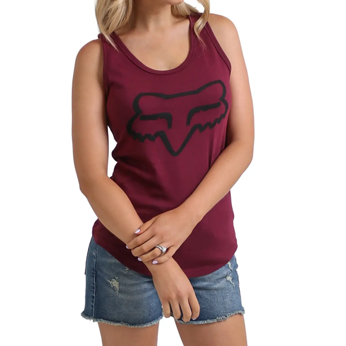 Fox Women's Boundary Tank Top (Dark Maroon) 1