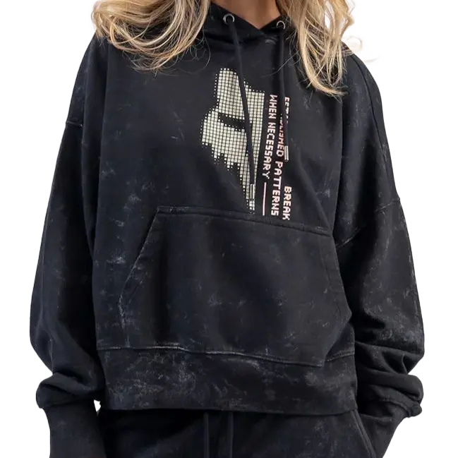Fox Women's Shattered Pullover Hoodie (Acid Black) 1