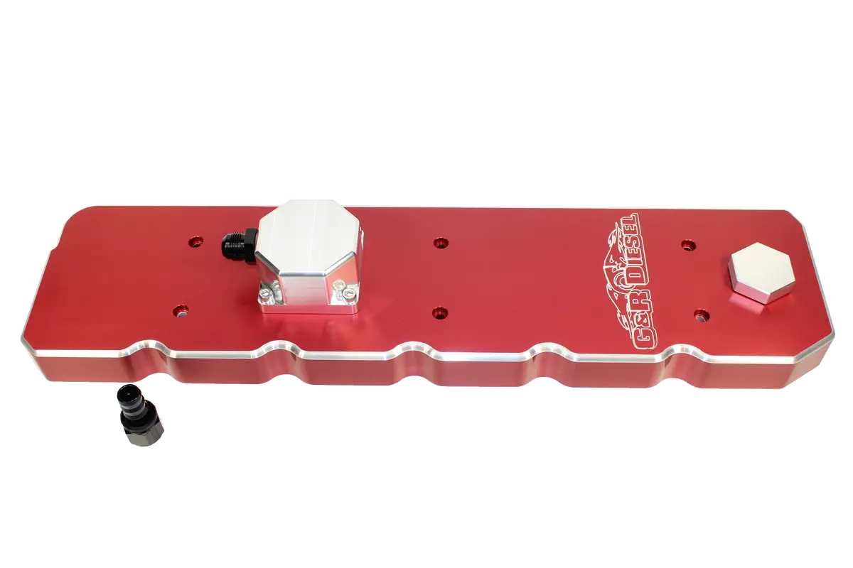 G&R Diesel | 2006-2007 Dodge Ram 5.9L Cummins Valve Cover Billet Aluminum Red 1