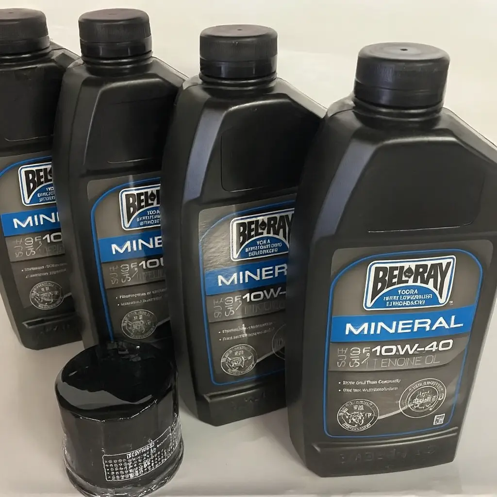Suzuki Gsx‑R 600 / 750 / 1000 / 1100 Oil Change Kit (1986–2022)  Belray 10W‑40 + Premium Oil Filter Made In Usa 1