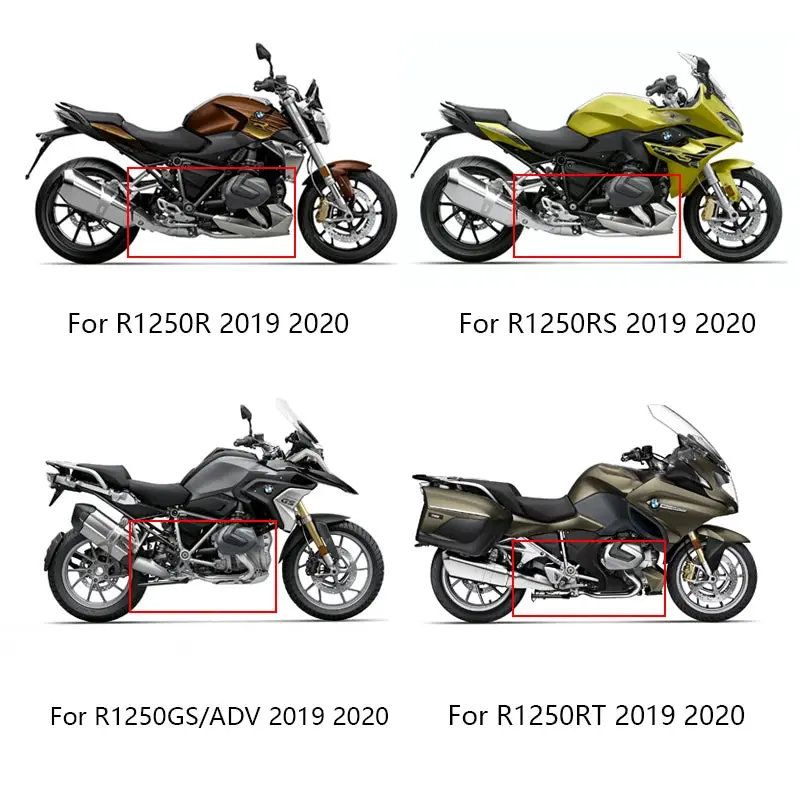 550Mm For Bmw R1250r/Rs/Rt/Gs R1250gs Adv 2019 2020 Exhaust Pipe Motorcycle Mid Link Tube 51Mm Dual-Outlet Muffler Escape Pipe 2