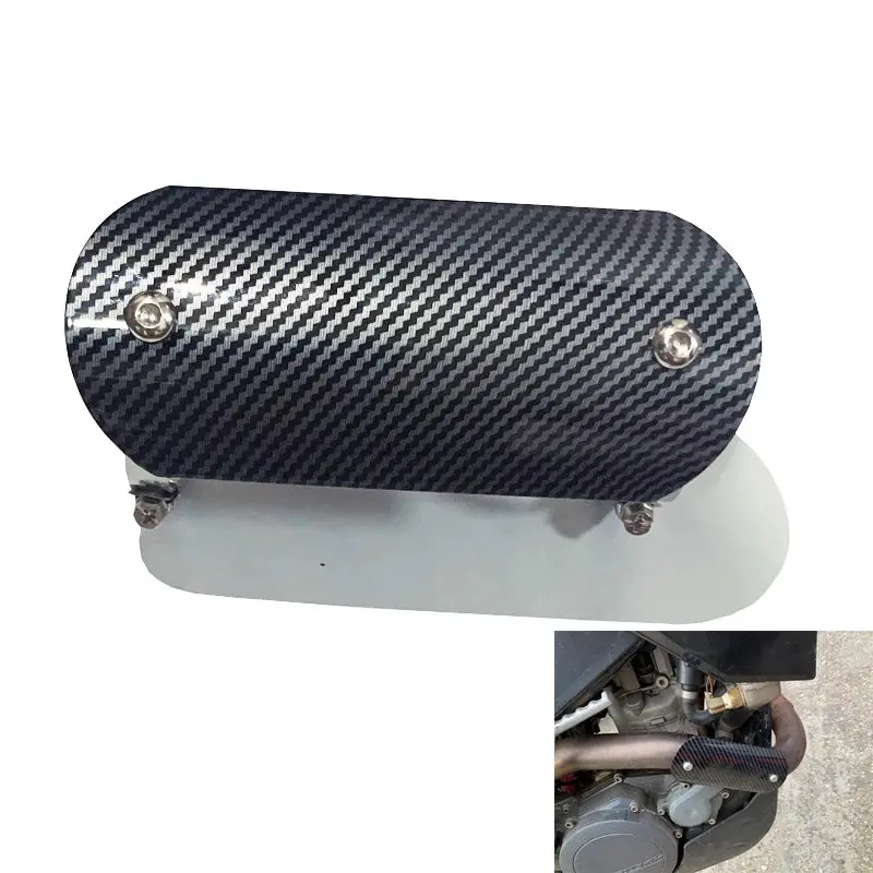 Universal Motorcycle Exhaust Pipe Protector Heat Shield Cover Guard Anti-Scalding 1